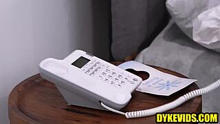 Young blonde tempts fate yielding to her lesbian boss