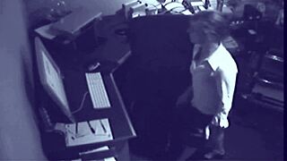 Office Whore in Lingerie Caught Masturbating Fingering Wet Pussy on Hidden Cam