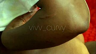 Curvy Ebony Strips Teasing Big Black Cock Before Wild Reverse Ride