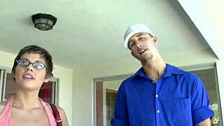 Short haired brunette Hailey James in glasses craves big cock daily