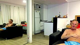 Gigi and Dave's Wild Shemale-Man Couple Live Anal Rimjob Cumshot Backstage Show!