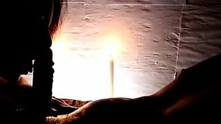 european wife gives romantic candlelit deepthroat at squirting party