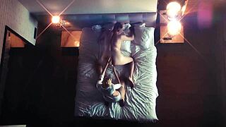 hidden cam catches skinny wife mistress fisting her moaning slave in kinky femdom fantasy.