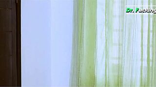 Repairman bends desperate housewife over for creampie pounding