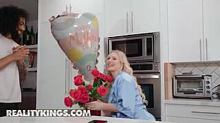 jenna starr's curvy tits bounce as james fucks her kitchen bimbo pussy!