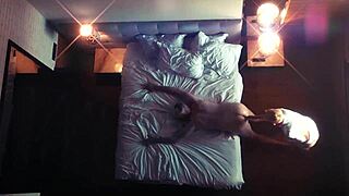 hidden cam catches skinny wife mistress fisting her moaning slave in kinky femdom fantasy.