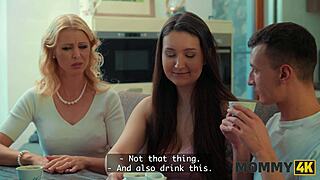 Mommy wonders which kitchen flavor tempts her boy more sweetly