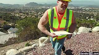 shemale bareback fucks wife pussy deep ensuring no trace left behind