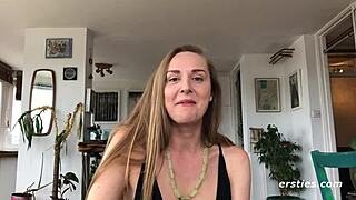 sarah's perky tits tease while she fingers nude on piano