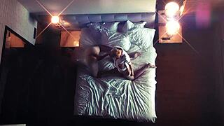 hidden cam catches skinny wife mistress fisting her moaning slave in kinky femdom fantasy.