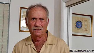 step daddy glenn vintage style blasts young face with hot cum finish