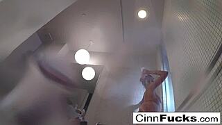 christiana glitters up her shower and bathtub?