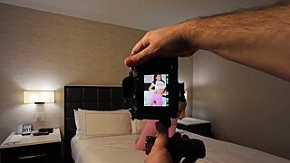 hot girl with huge tits bends over tricked into fucking massive cock cum covered