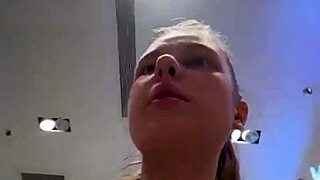 crazy blonde teen fingers big natural tits pussy outdoors on webcam, public orgasm dildo frenzy
