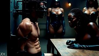 in the brutal femdom prison, she teases before harsh punishment unfolds