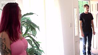 Does chubby Kendra Lee Ryan's big tits bounce while doggystyle banging roommate JM1283?