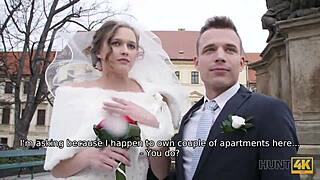 hunt4k rich man pays young bride cash for wedding fuck