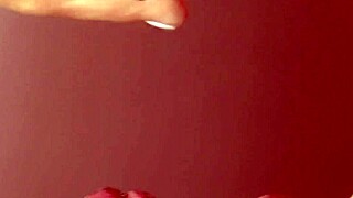 cheating wife gags on cock swallows cum in tearful closeup.