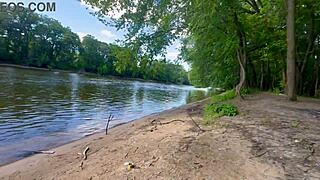 homemade couple pounds wife missionary with monster bbc creampie deep in nature outdoors