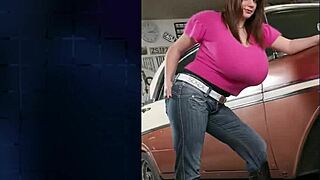 Busty bbw girls cram huge tits into sheer bikinis no bra.