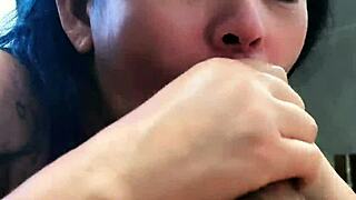 I SUCKED THE DELIVERY GUY AND BEGGED HIM TO CUM IN MY MOUTH - MILLA SANTIAGO