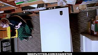 shoplifting teen 18+ deepthroats monster cock security guard pussy fucks to escape jail time