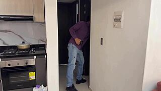 family movie night ends with double penetration fuck!