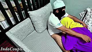 Muslim widow rides secret lover's cock in bedroom passion