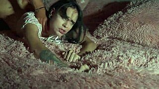 Petite brunette with blue eyes rides my monster cock wildly!