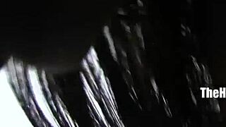 Country chocolate babe strips then takes ghetto pounding