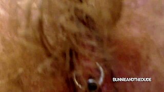 bunnieandthedude's mature milf teases hairy pussy for your hot cumshot