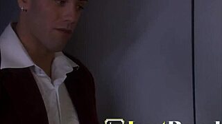 This curly-haired babe bends over outside as big cock slams her tight pussy hard