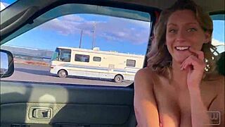 give road head on las vegas boulevard to big cock while cars zoom by!