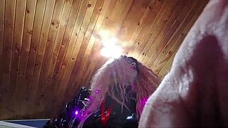 Sub Takes Control with Boots and Dildo Tease