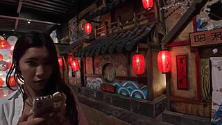 vietnamese teen babe moans deep blowjob cum splashing shaved tits