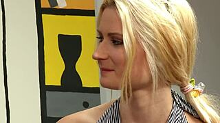 Milf Mommy in Fishnets Begs for Cock Bent Over Bed with Deepthroat and Doggystyle