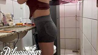 co worker punched hard bathroom pussy ass suck fest