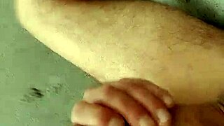 Masturbating huge monster cock orgasm cumshot outdoor public flashing