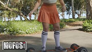 fuck, sophia burns bends over flashing ass for charles dera's huge dick view!