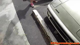 damn caught her pawning pussy for car cash on hidden cam