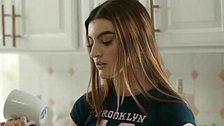 Stepdad Fingers Petite Shaved Teen To Squirting Orgasm