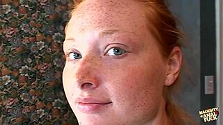 Redhead's Face Drowned in Bukkake After Intense Double Penetration Pounding