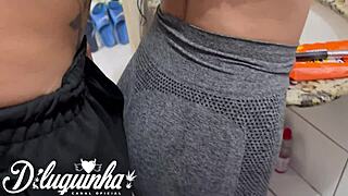 co worker punched hard bathroom pussy ass suck fest