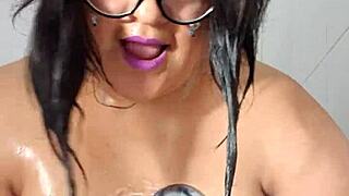 Live BBW Big Tits Shower Show with Huge Curves