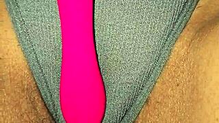 damn that latina milf's gray panties hide a dripping sexy pussy begging for it