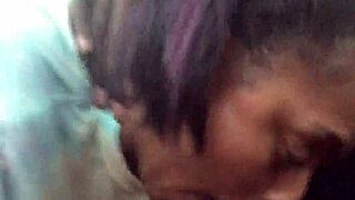 EBONY SLUT SUCKS HUGE COCK IN PUBLIC CAR BLOWJOB