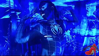 hey what's this spiderbabe up to on halloween looking so damn sexy tonight