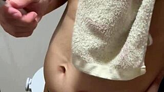 Beautiful busty bride shows nude tits nipples pre-sex