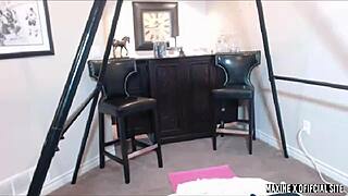 Maxine X's Heart-Pounding Thrill as College Uniform Dildo Ravages Asian Pussy Deep