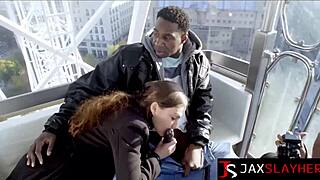 Brunette Tina Kay Rides Massive Black Cock On Spinning Ferris Wheel